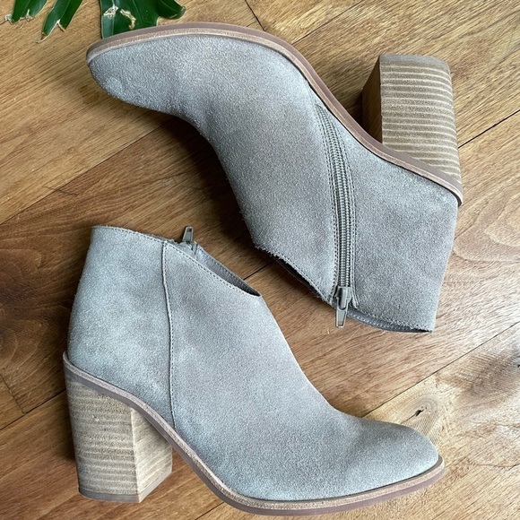 Jeffrey Campbell Taupe Suede Heeled Bootie - Picture 2 of 12